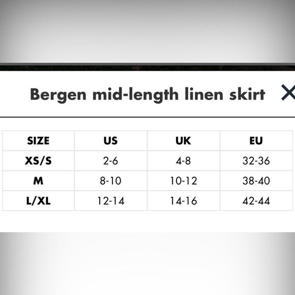 Amour Linen Bergen Mid-Length Linen Skirt - Picture 8 of 10